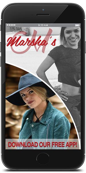 Stay in touch with Marsha’s Clothing using their mobile application available for both Apple and Android