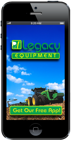 Stay connected to Legacy Equipment using their mobile application available for both Apple and Android devices