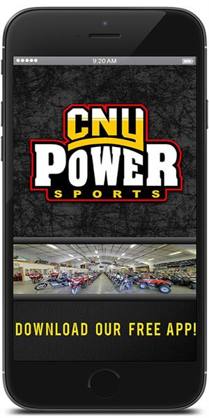Keep in touch with CNY Power Sports using their mobile application available for both Apple and Android