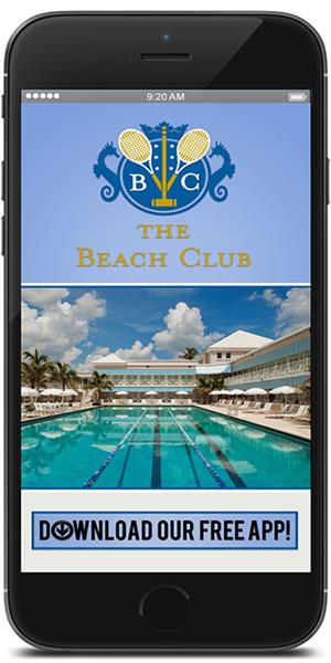 The Beach Club iPhone app screen