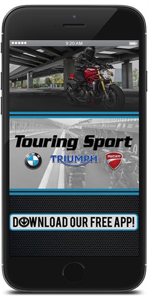 Stay in touch with Touring Sport European Motorcycles using their mobile application available for both Apple and Android
