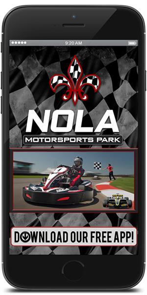 Stay on track with NOLA Motorsports Park using their mobile application available for both Apple and Android
