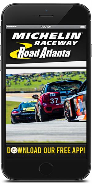 Stay on track with Michelin Raceway Road Atlanta using their mobile application available for both Apple and Android
