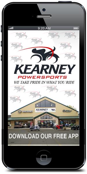 Kearney Powersports’ Mobile Application is available in the iTunes and Google Play stores