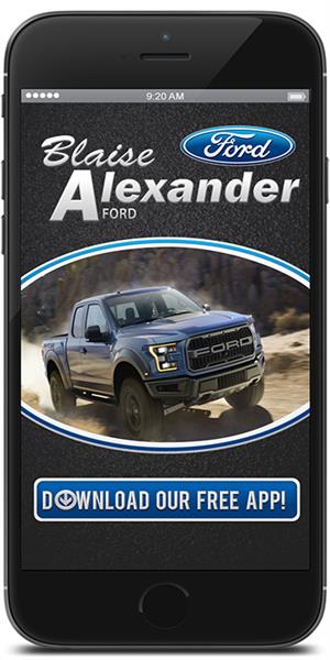 Go to the iTunes or Google Play store to download the Blaise Alexanader Ford mobile application